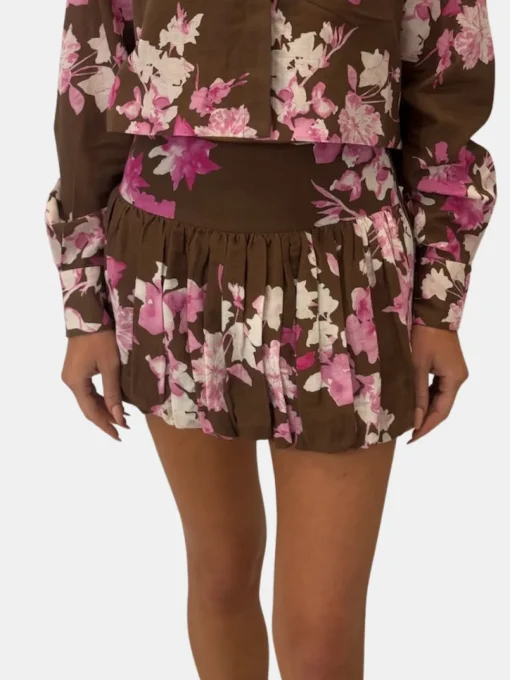 Alfy Bubble Hem Mini Skirt