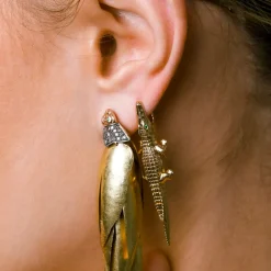 Alligator Yellow Gold Bite Ear