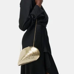 Bridget Metal Oyster Shell Clutch