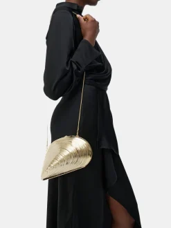 Bridget Metal Oyster Shell Clutch