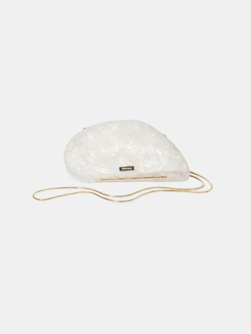 Bridget Pearl Oyster Clutch