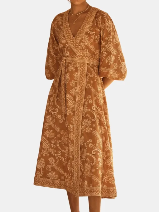 Buta Maxi Wrap Dress