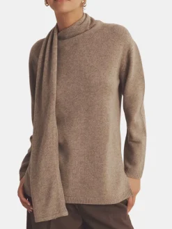 Cashmere Asymmetrical Turtleneck