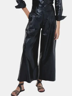 Culotte Metallic Linen Pant
