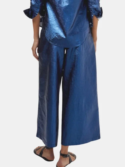 Culotte Metallic Linen Pant