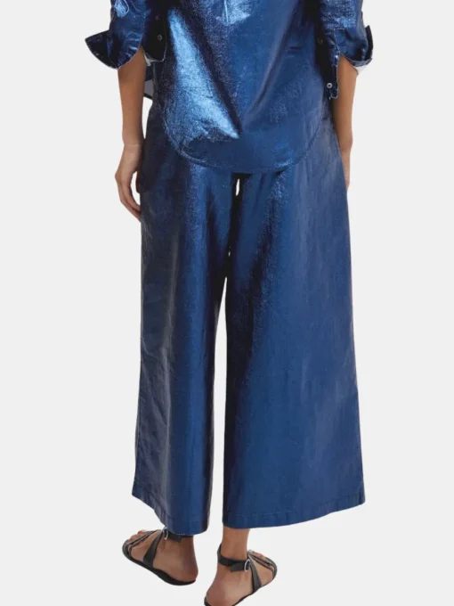 Culotte Metallic Linen Pant