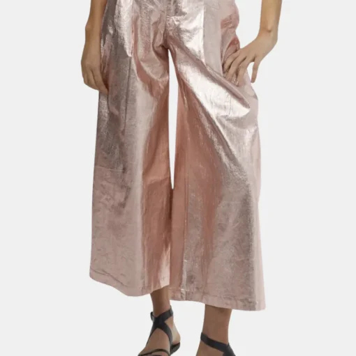 Culotte Metallic Linen Pant