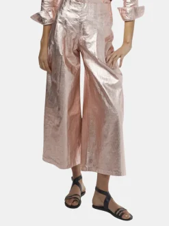 Culotte Metallic Linen Pant