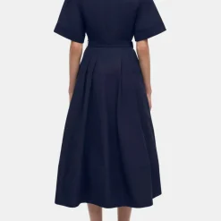 Deanna S/S Belted Midi Dress