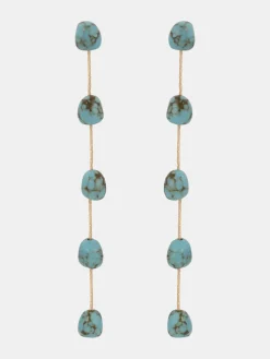 Dripping Turquoise Delicate Drop Earrings