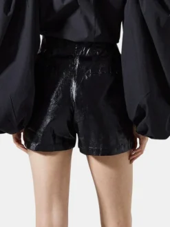 Frida Metallic Linen Shorts