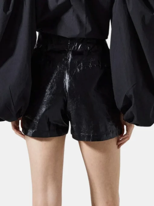 Frida Metallic Linen Shorts