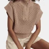 Gaines Half Zip Knit Top