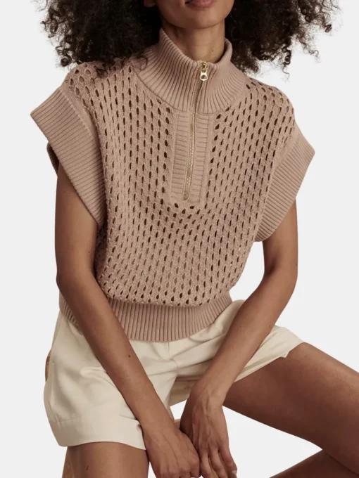 Gaines Half Zip Knit Top