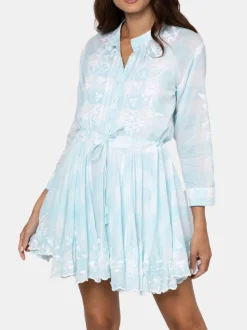 Gingham Print L/s Beach Dress