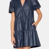 Havana Vegan Leather Mini Dress