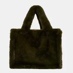 Jade Faux Fur Tote
