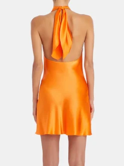 Jade Silk Mini Dress