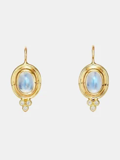 18k Classic Temple Earrings