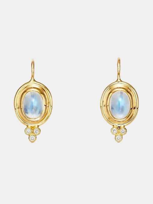 18k Classic Temple Earrings