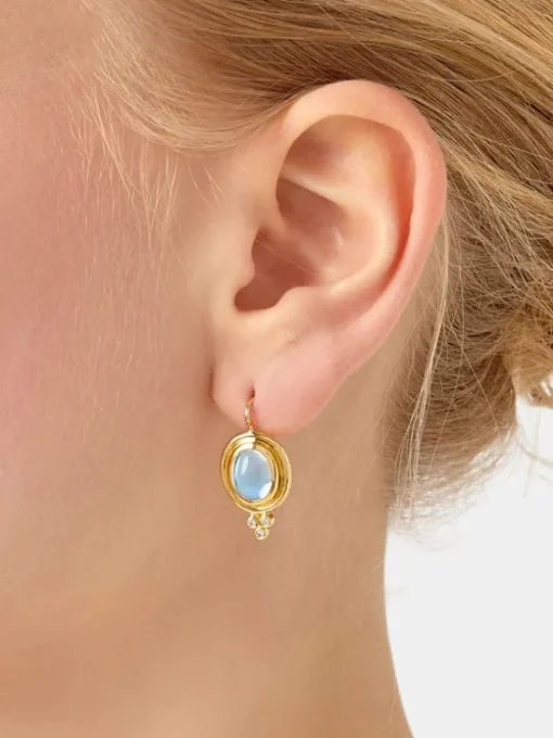 18k Classic Temple Earrings