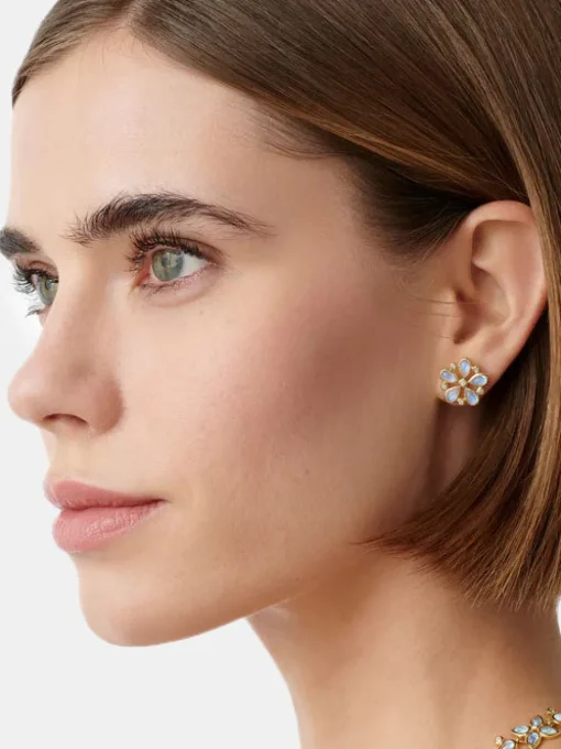 18K Luna Post Earrings