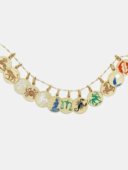 14k Zodiac Pendant