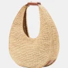 Large Raffia Moon Tote Bag