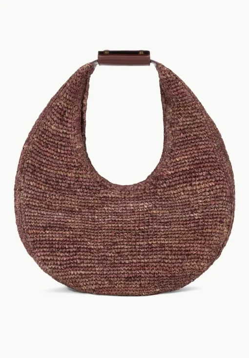 Large Raffia Moon Tote Bag
