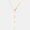 Lea Pearl Lariat Necklace