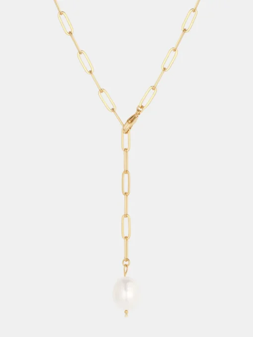 Lea Pearl Lariat Necklace