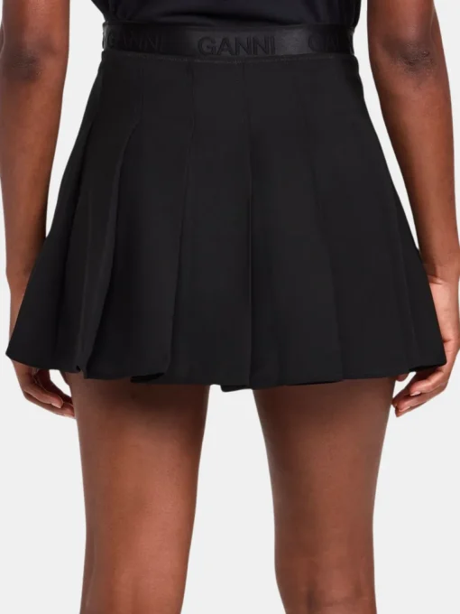 Light Twill Pleated Mini Skirt
