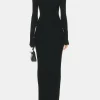 Long Sleeve Crewneck Dress Maxi