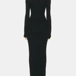 Long Sleeve Crewneck Dress Maxi