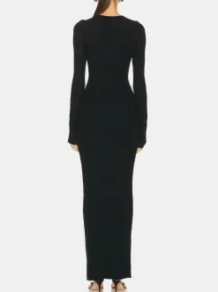Long Sleeve Crewneck Dress Maxi