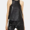 Loto Metallic Linen Top