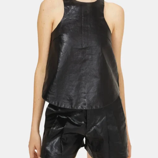 Loto Metallic Linen Top