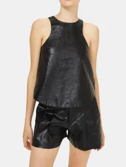 Loto Metallic Linen Top