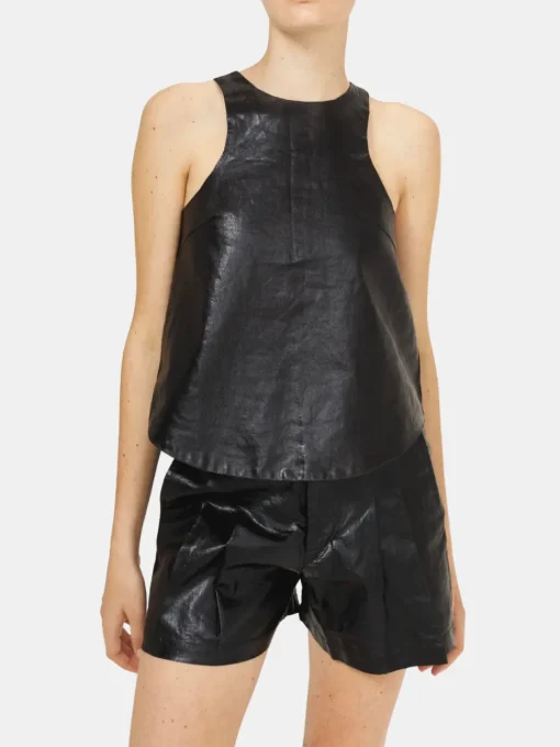 Loto Metallic Linen Top