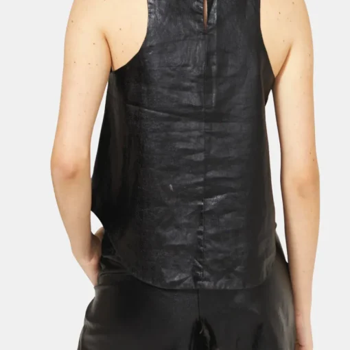 Loto Metallic Linen Top