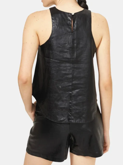 Loto Metallic Linen Top