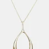Lucky Gold Wishbone Necklace