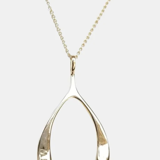 Lucky Gold Wishbone Necklace