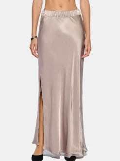 Maribel Bias Skirt With Slit