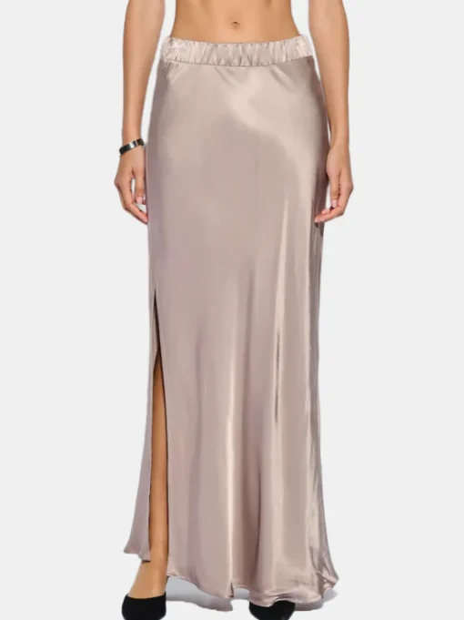 Maribel Bias Skirt With Slit