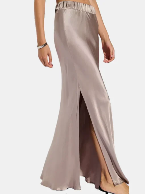 Maribel Bias Skirt With Slit