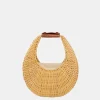 Mini Moon Wicker Bag