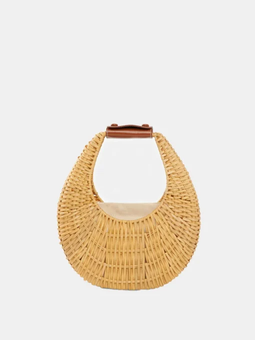 Mini Moon Wicker Bag