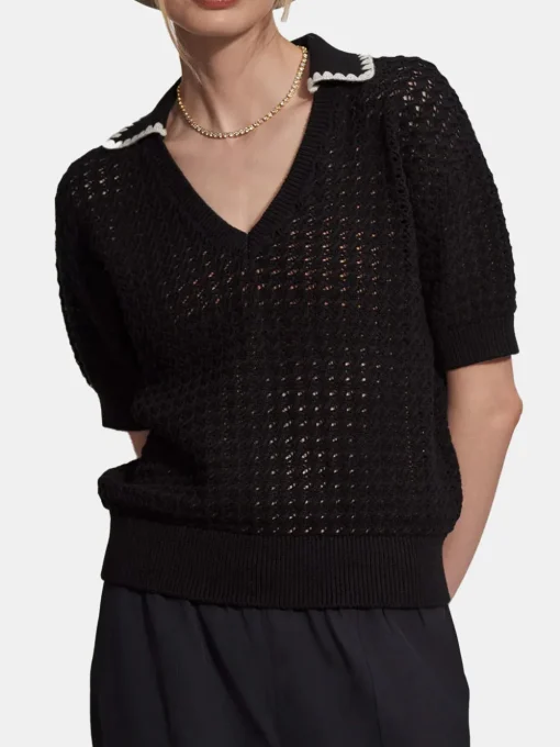 Monte V Neck Knit Polo