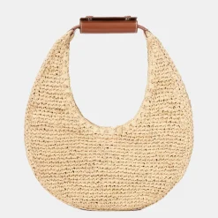 Moon Raffia Tote Bag